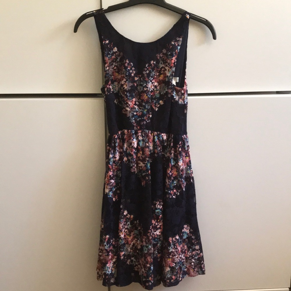 Love fire navy blue dress